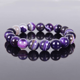 Bracelet en Agate Violette | Lithothérapie Stéphanie