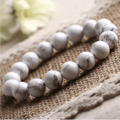 Bracelet Pierre Howlite Blanche | Lithothérapie Stéphanie