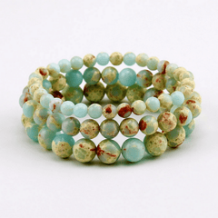 Bracelet Pierre Jaspe Aqua Terra | Lithothérapie Stéphanie
