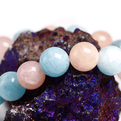 Bracelet Perles Morganite | Lithothérapie Stéphanie