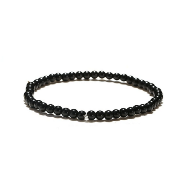 Bracelet en Obsidienne Noire 4MM | Lithothérapie Stéphanie