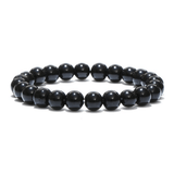 Bracelet en Obsidienne Noire 8MM | Lithothérapie Stéphanie