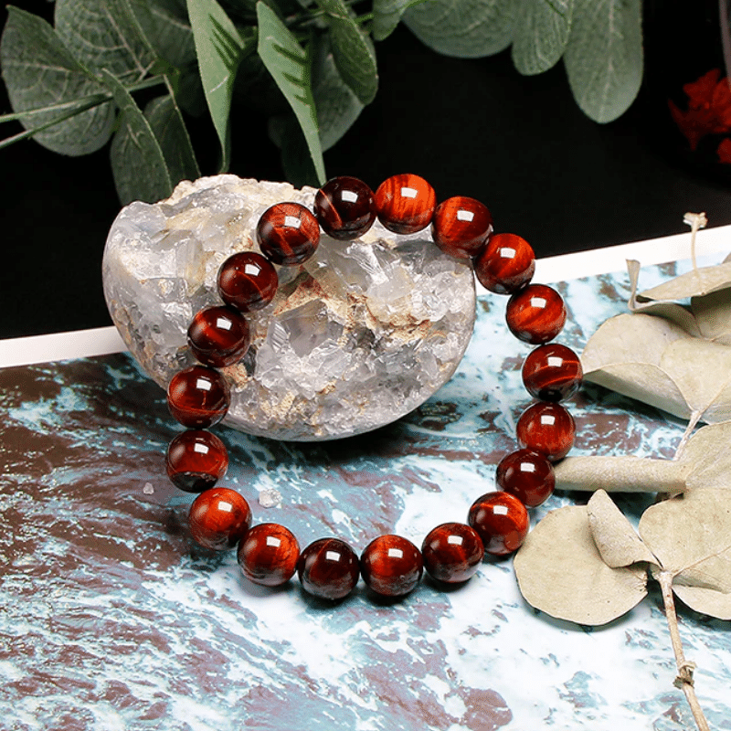 Bracelet en Oeil de Taureau l Lithothérapie Stéphanie