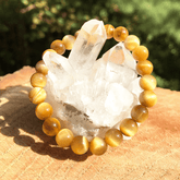 Bracelet en Oeil de Tigre Jaune | Lithothérapie Stéphanie