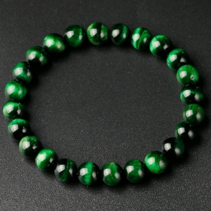 Bracelet en Oeil de Tigre Vert | Lithothérapie Stéphanie
