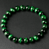 Bracelet en Oeil de Tigre Vert | Lithothérapie Stéphanie