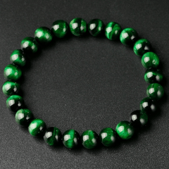 Bracelet en Oeil de Tigre Vert | Lithothérapie Stéphanie