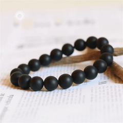 Bracelet en Onyx Noir Mat
