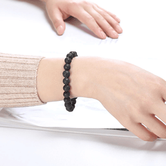 Bracelet Pierre de Lave | Femme | Lithothérapie Stéphanie