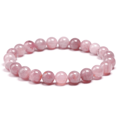 Bracelet en Quartz Rose Foncé 8MM | Lithothérapie Stéphanie