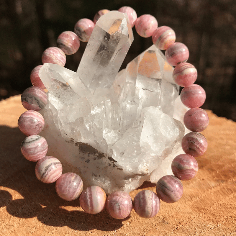 Bracelet en Rhodochrosite | Lithothérapie Stéphanie