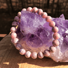 Bracelet en Rhodochrosite Véritable | Lithothérapie Stéphanie