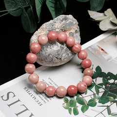 Bracelet en Rhodonite | Lithothérapie Stéphanie