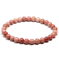 Bracelet en Rhodonite 6MM | Lithothérapie Stéphanie