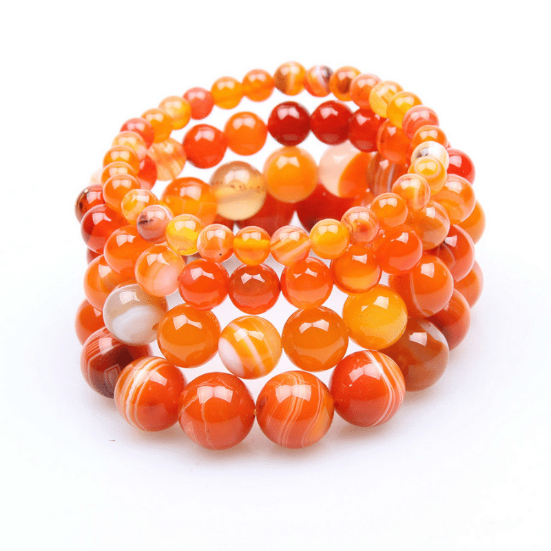 Bracelet en Agate Orange | Lithothérapie Stéphanie