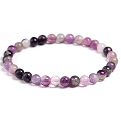 Bracelet en Fluorite Violette 6MM | Lithothérapie Stéphanie