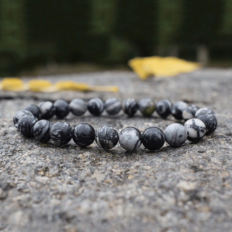 Bracelet en Jaspe Araignée | Lithothérapie Stéphanie