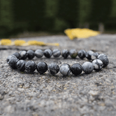 Bracelet en Jaspe Araignée | Lithothérapie Stéphanie