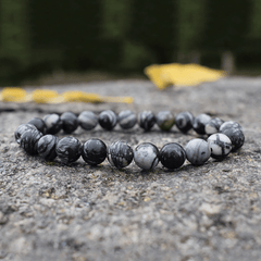 Bracelet en Jaspe Araignée | Lithothérapie Stéphanie