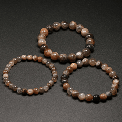 Bracelet Pierre de Soleil Noire | Lithothérapie Stéphanie