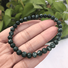 Bracelet en Séraphinite 6MM | Lithothérapie Stéphanie