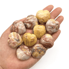 Coeur en Pierre Agate Crazy Lace | Lithothérapie Stéphanie