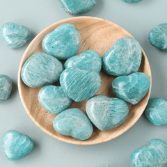 Coeur en Amazonite | Lithothérapie Stéphanie