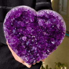 Coeur en Améthyste Brute | Grande Taille | Lithothérapie Stéphanie