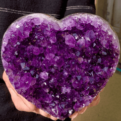 Coeur Améthyste Brute | Grande Taille | Lithothérapie Stéphanie