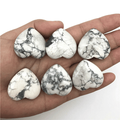 Coeur Howlite | Lithothérapie Stéphanie