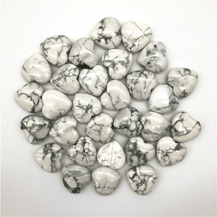 Coeur en Pierre Howlite Blanche | Lithothérapie Stéphanie