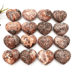 Coeur Pierre Jaspe Léopard | Lithothérapie Stéphanie