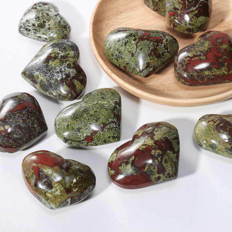 Coeur en Jaspe Sanguin | Lithothérapie Stéphanie