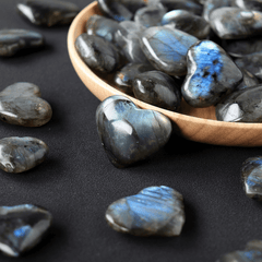 Coeur en Pierre Labradorite | Lithothérapie Stéphanie