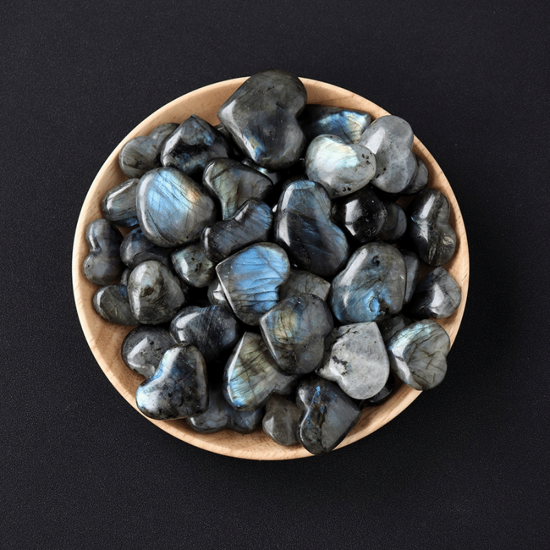 Coeur en Labradorite | Lithothérapie Stéphanie