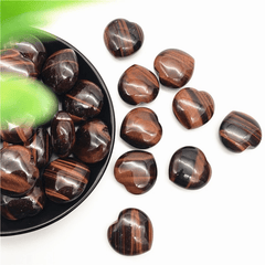 Coeur en Oeil de Tigre Rouge | Lithothérapie Stéphanie