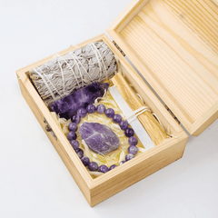 Coffret Cadeau Lithothérapie | Améthyste | Lithothérapie Stéphanie