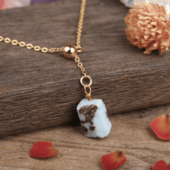 Collier Chaîne en Pierre Larimar | Lithothérapie Stéphanie
