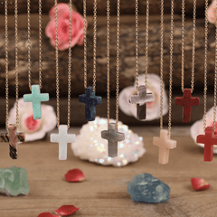 Collier Croix en Pierre Naturelle