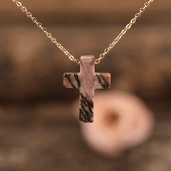 Collier Croix en Pierre Naturelle