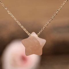 Collier Étoile en Pierre de Soleil | Lithothérapie Stéphanie