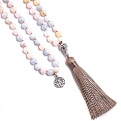 Collier Mala en Morganite