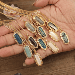 Collier Ovale en Pierres Naturelles | Lithothérapie Stéphanie