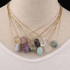 Collier en Pierre Naturelle Polie