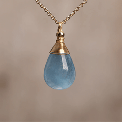 Collier en Pierre Aigue Marine | Lithothérapie Stéphanie