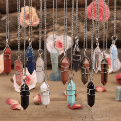 Collier Pointe en Pierre Naturelle | Lithothérapie Stéphanie