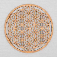 Fleur de Vie en Bois 30cm | Lithothérapie Stéphanie