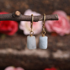 Boucles d'Oreilles en Aigue Marine