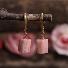 Boucles d'Oreilles en Opale Rose