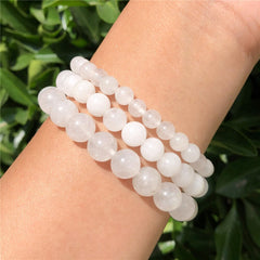 Bracelet en Quartz Laiteux | Lithothérapie Stéphanie